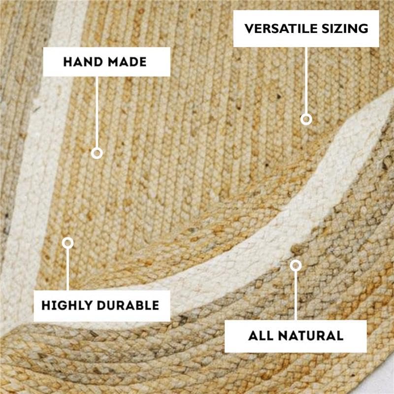 Home Oval Jute Area Rug 6X9