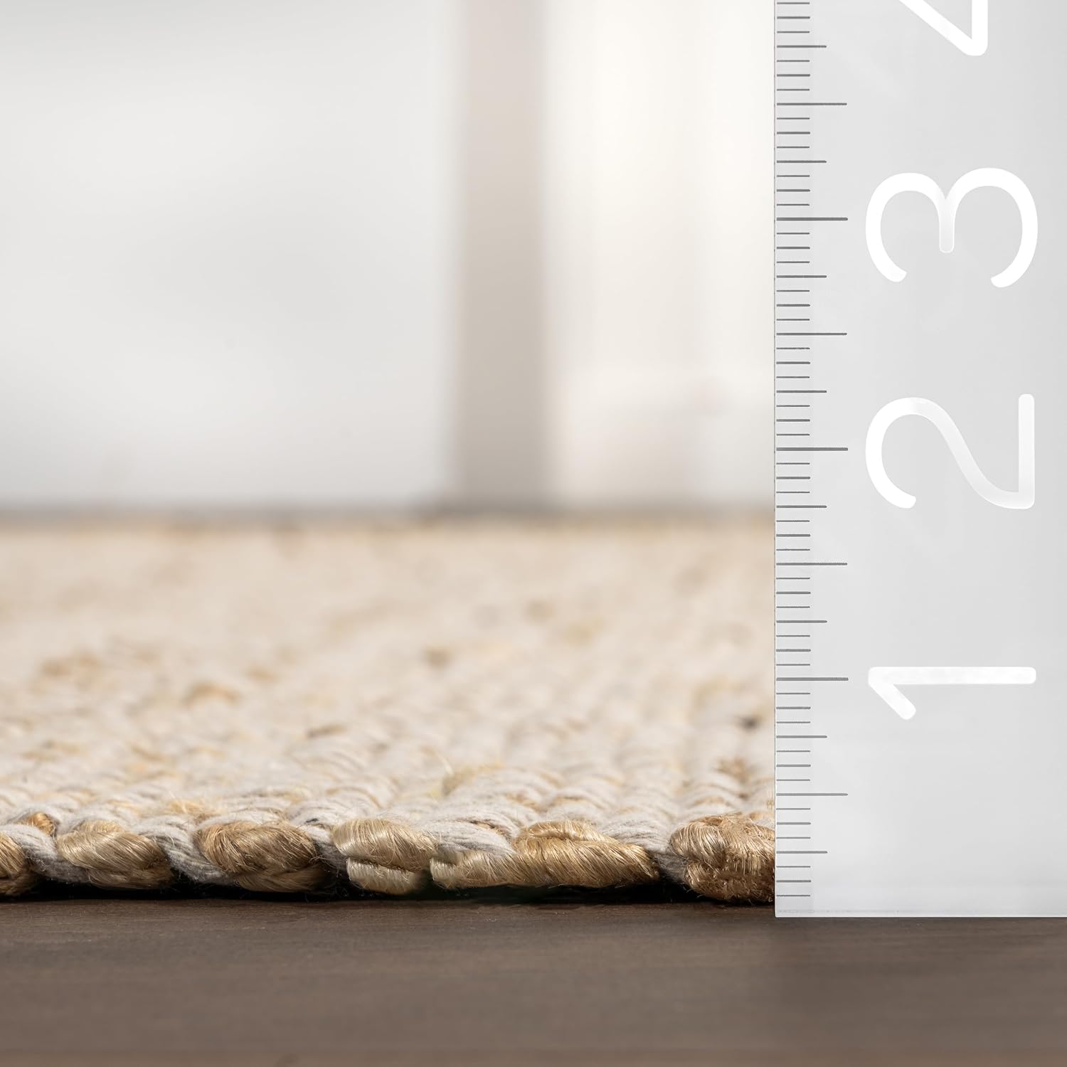 Hand Woven Jute Cotton Rug 2'6" x 4'