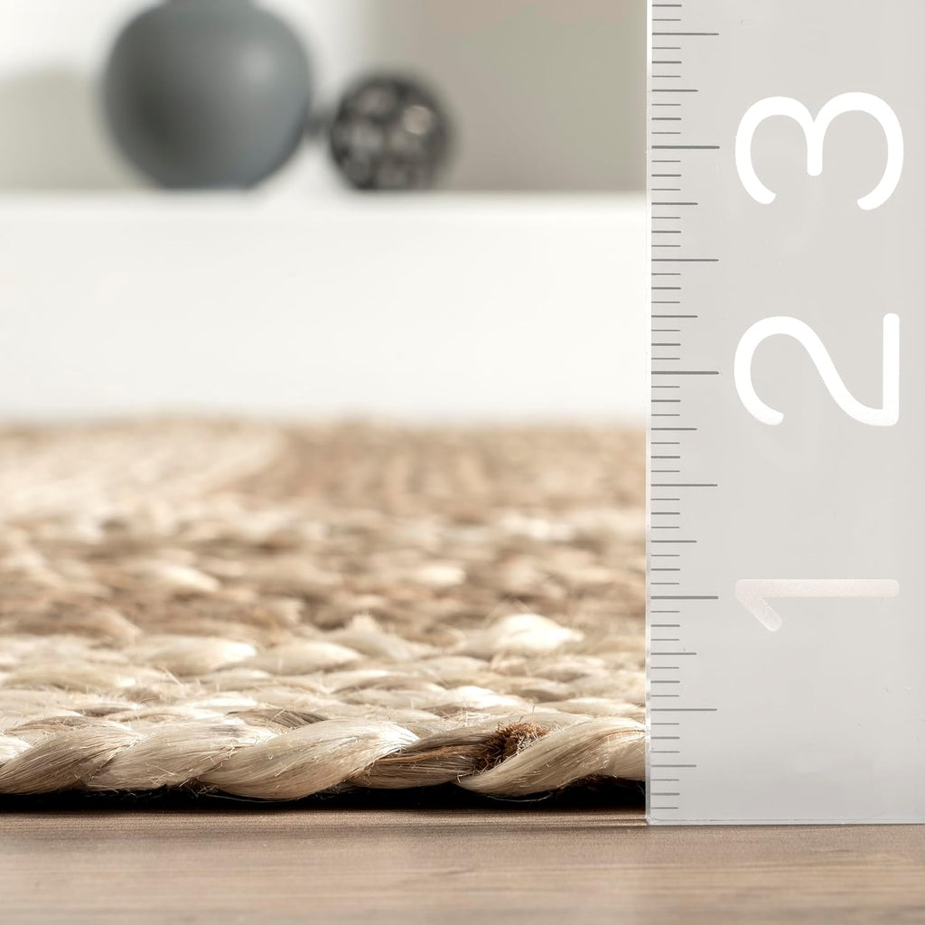 Nuloom Charlene Oval Jute Rug 5' x 8'