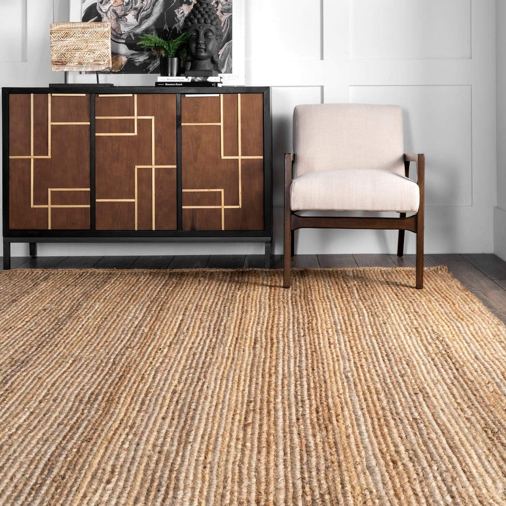 Hand Woven Jute Area Rug 4 Square