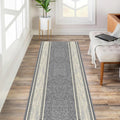 Bordered Runner Rug 22in X 13ft