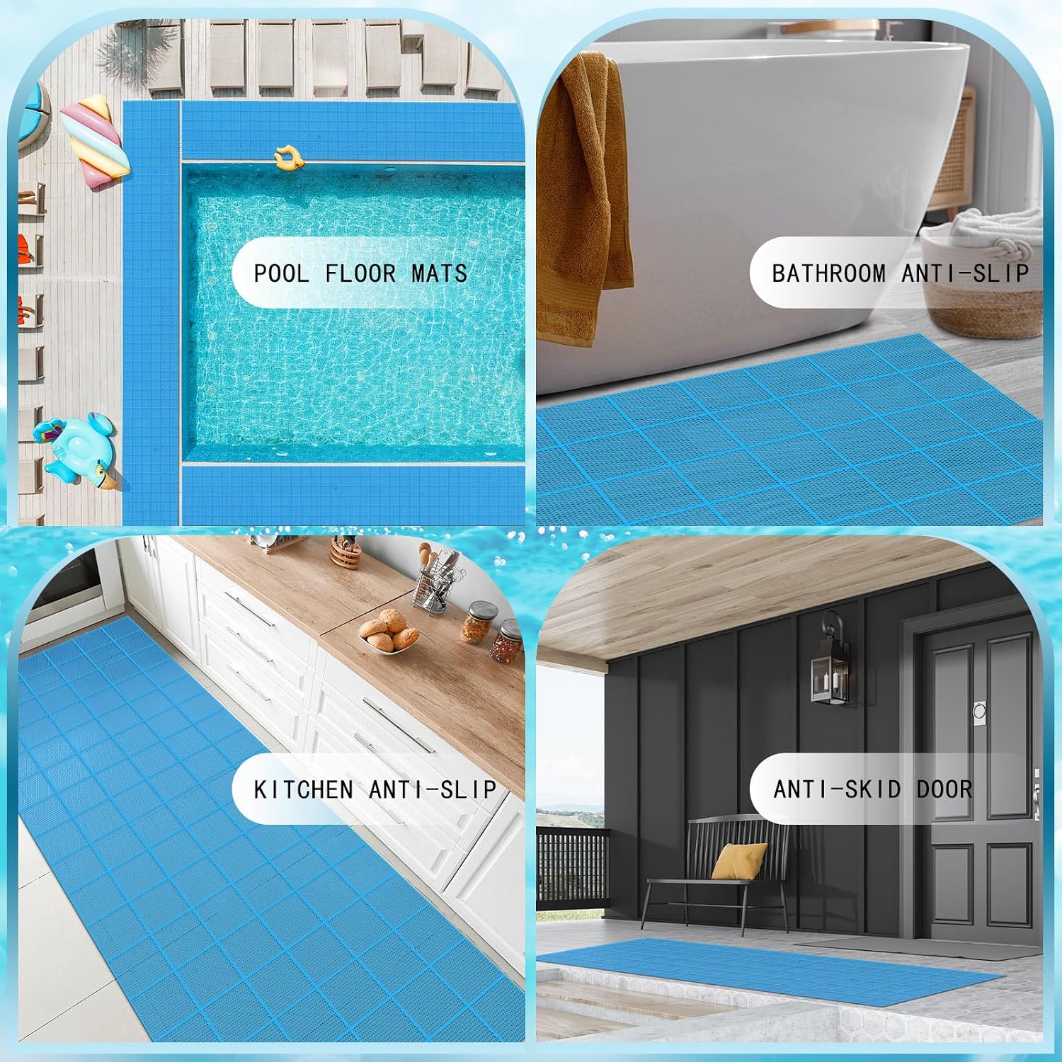 Tondiamo PVC Drainage Pool Mat 3 x 50 ft