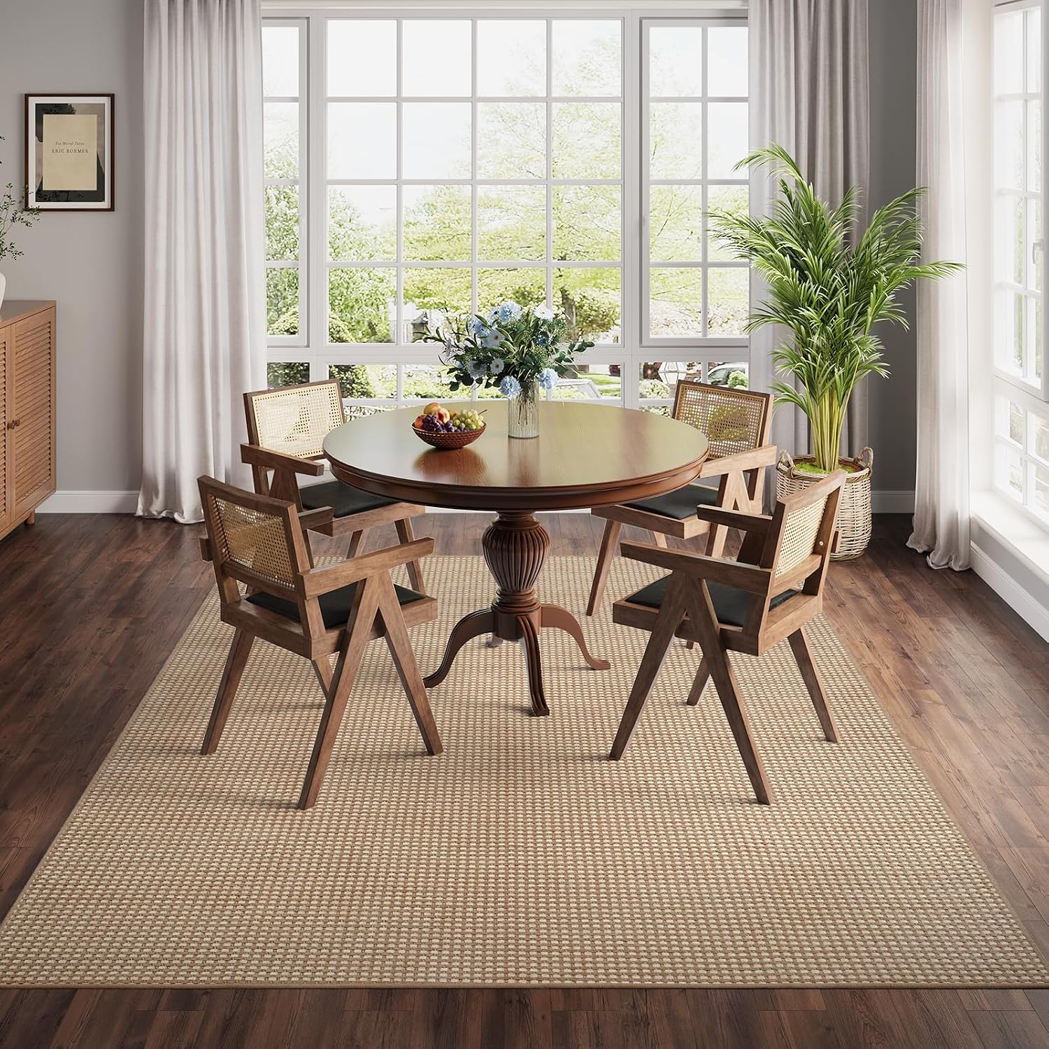 Boho Washable Area Rug 5x7 ft