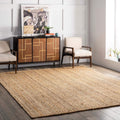 Hand Woven Jute Area Rug 4 Square
