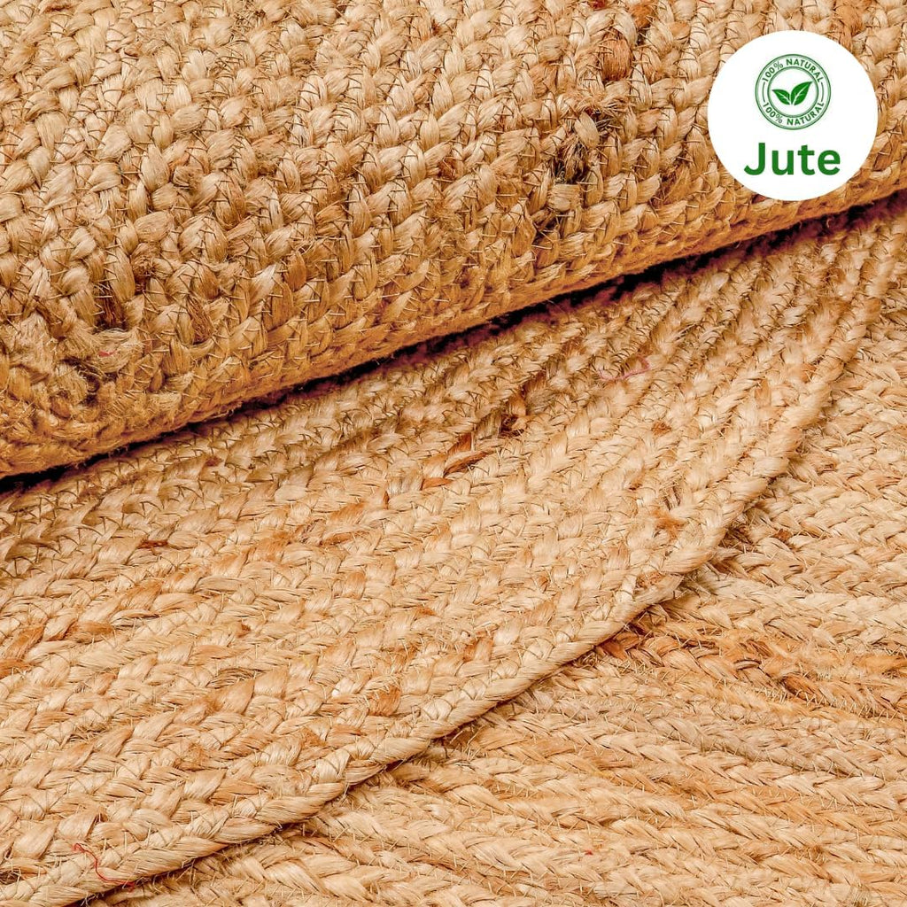 Jute Braided Rug 3x5 Oval