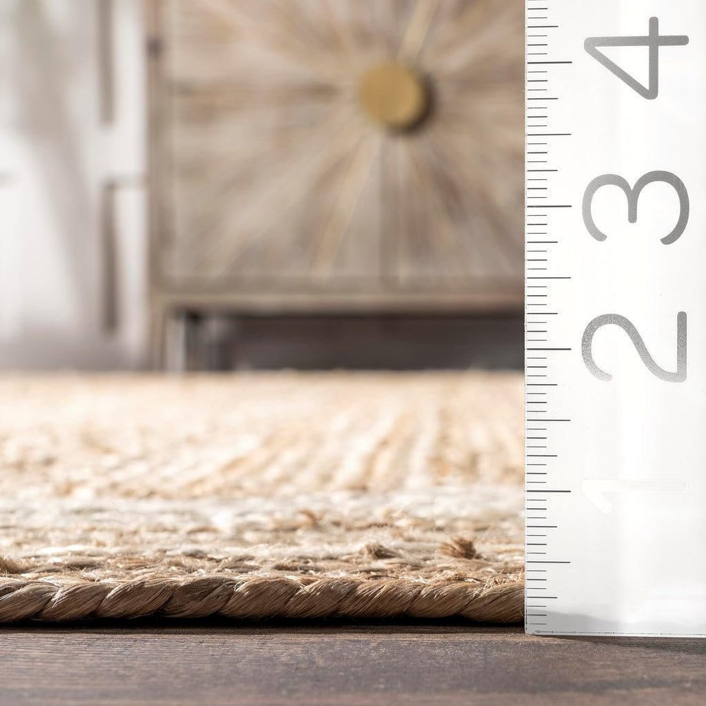 Nuloom Rikki Oval Jute Rug 4' x 6'