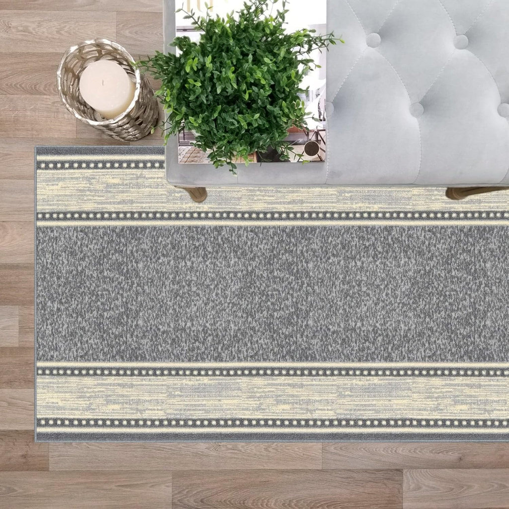 Bordered Runner Rug 22in X 13ft