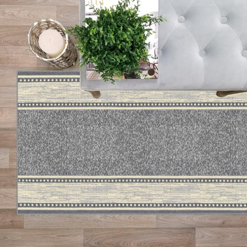 Bordered Runner Rug 22in X 13ft