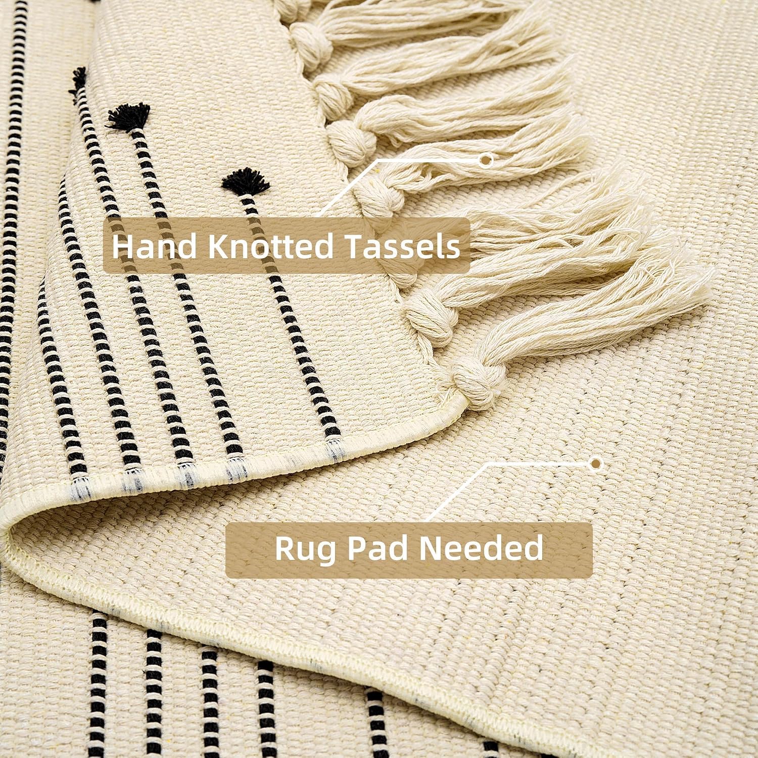 Tritard Boho Woven Area Rug 4x6