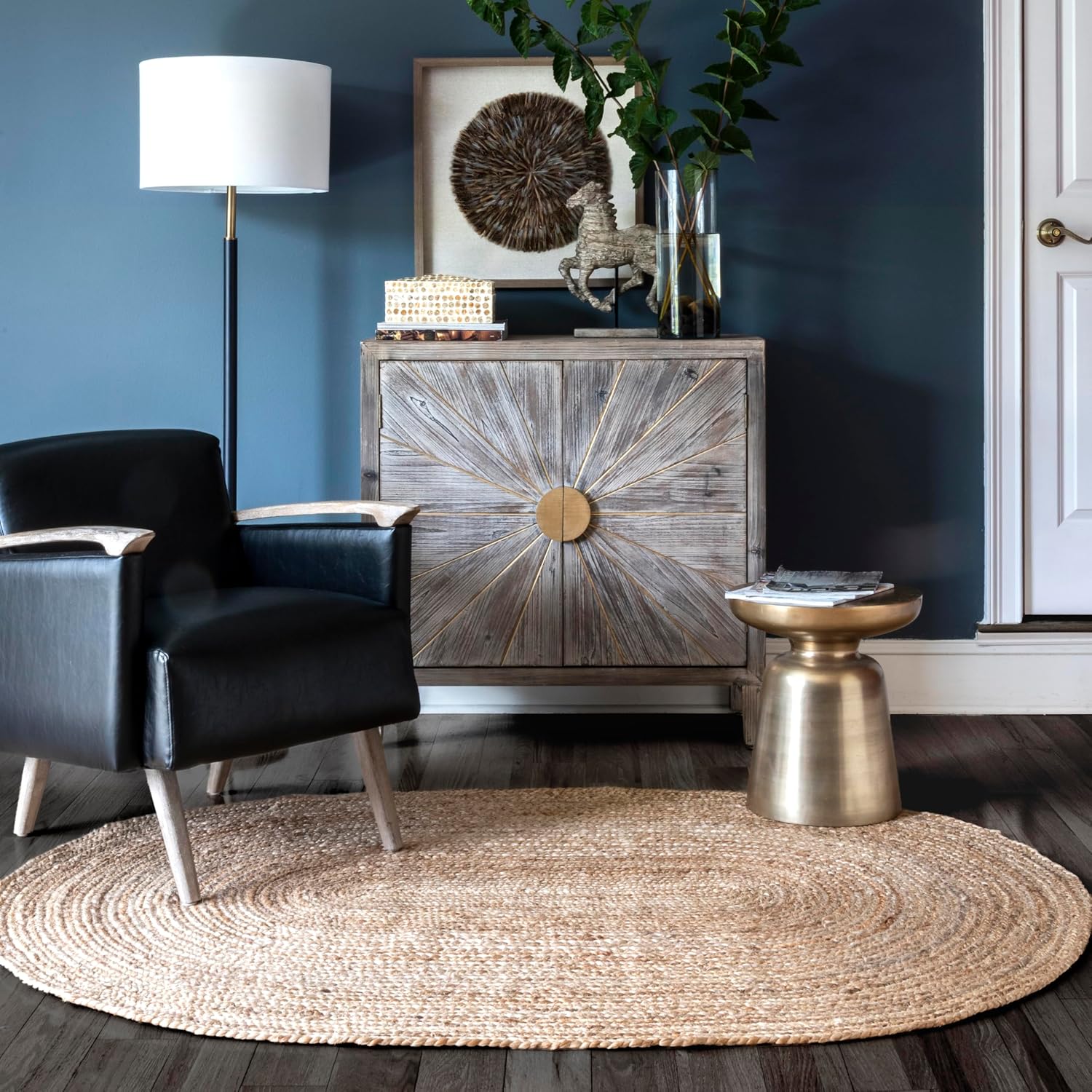 Oval Rigo Jute Rug 4x6