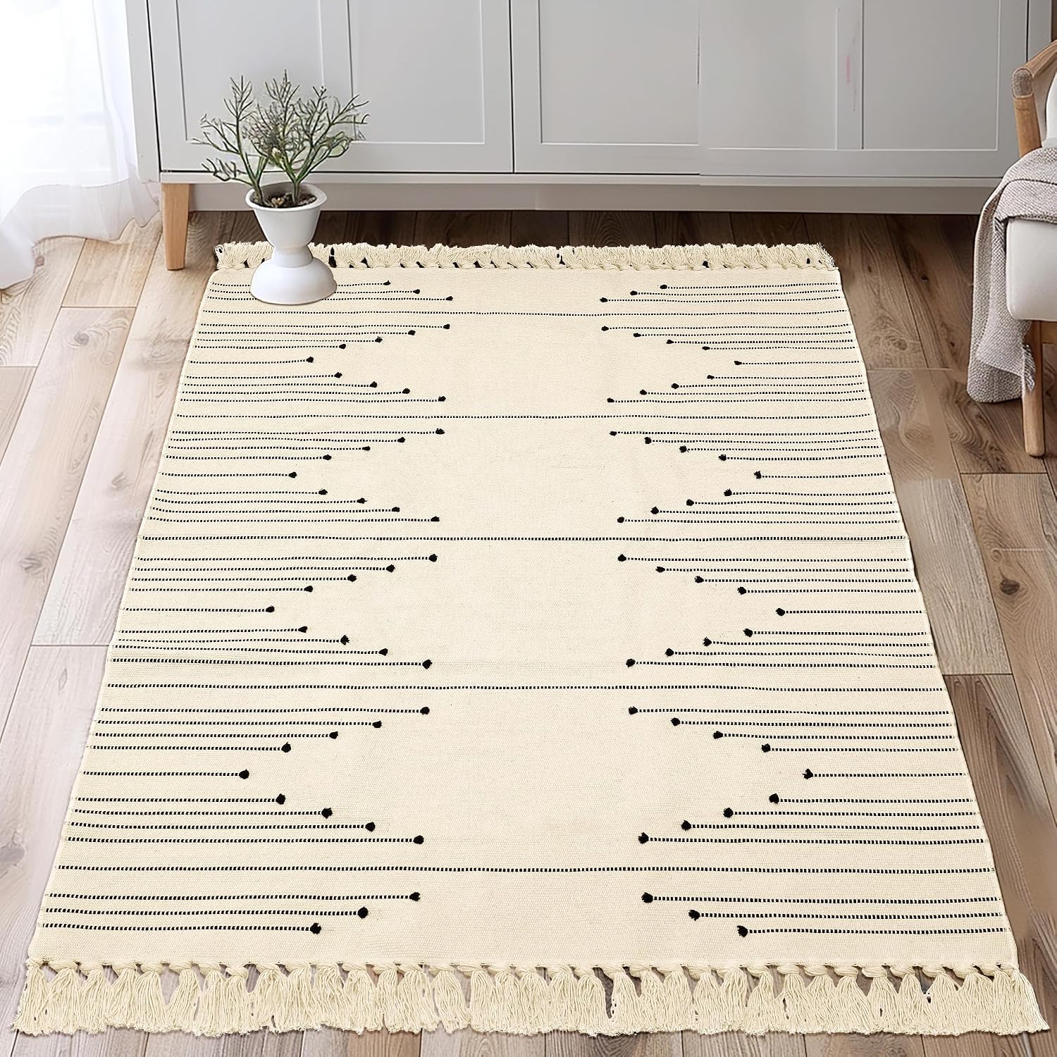 Tritard Boho Woven Area Rug 4x6