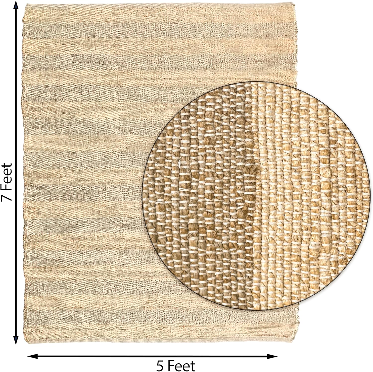 Chardin Home Hand Woven Jute Rug 5x7