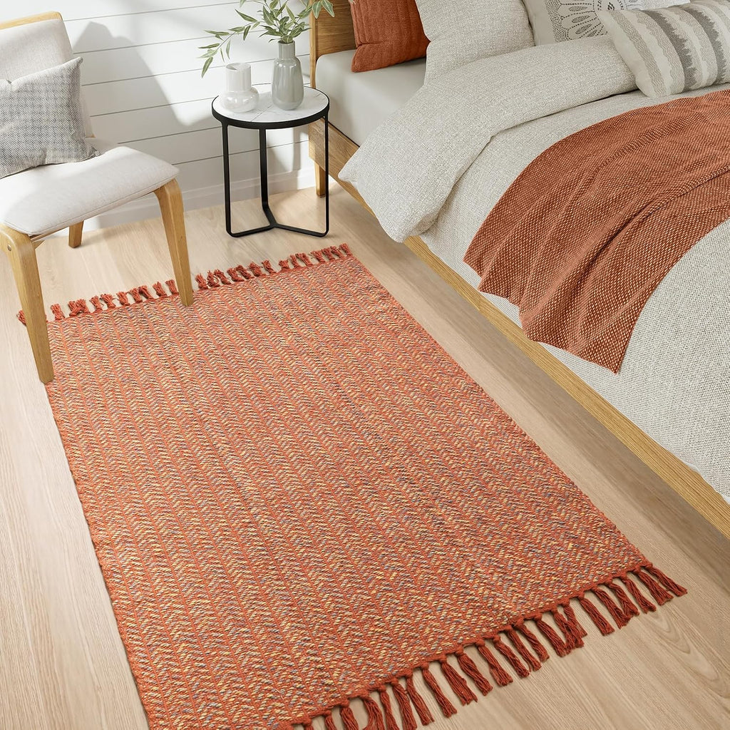 Boho Woven Area Rug 3x5