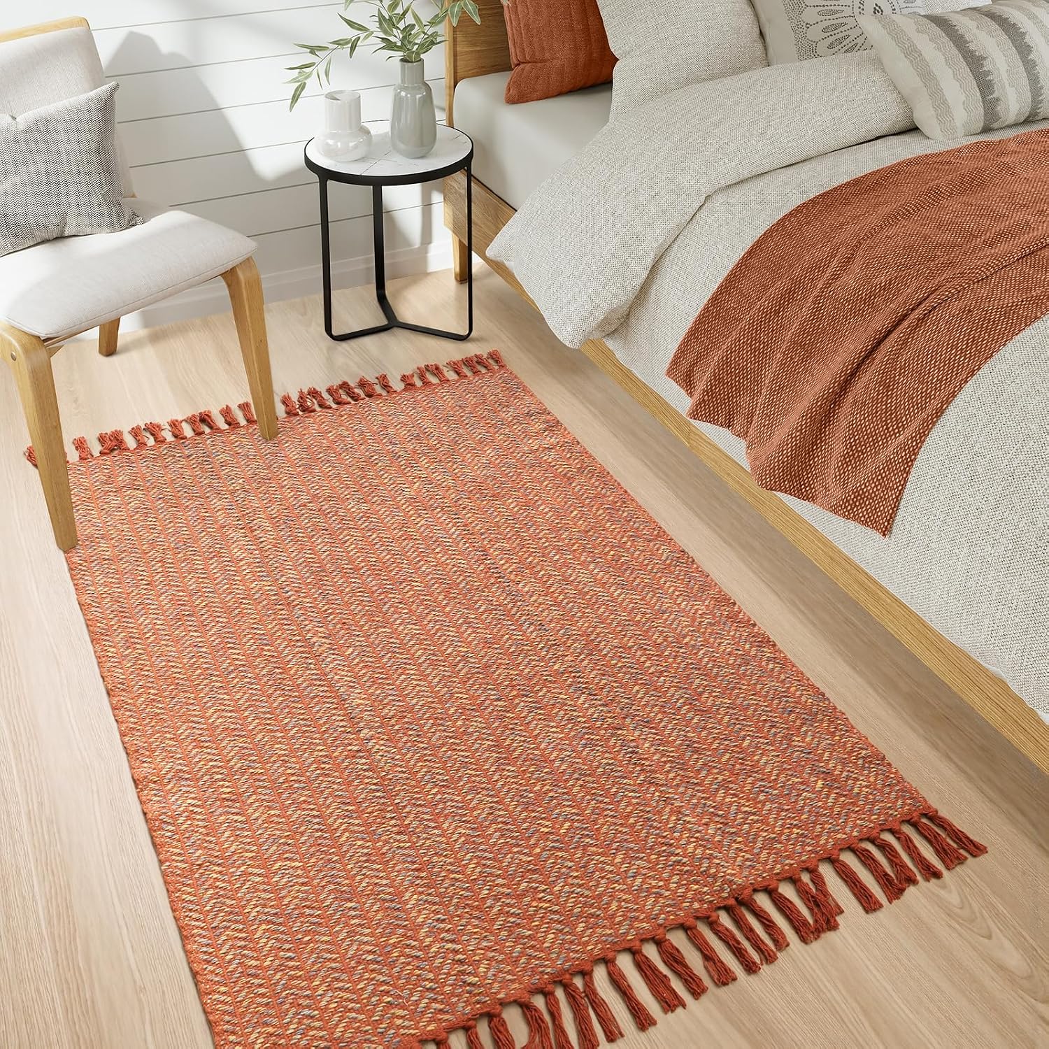 Boho Woven Area Rug 3x5