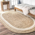 Nuloom Rikki Oval Jute Rug 4' x 6'
