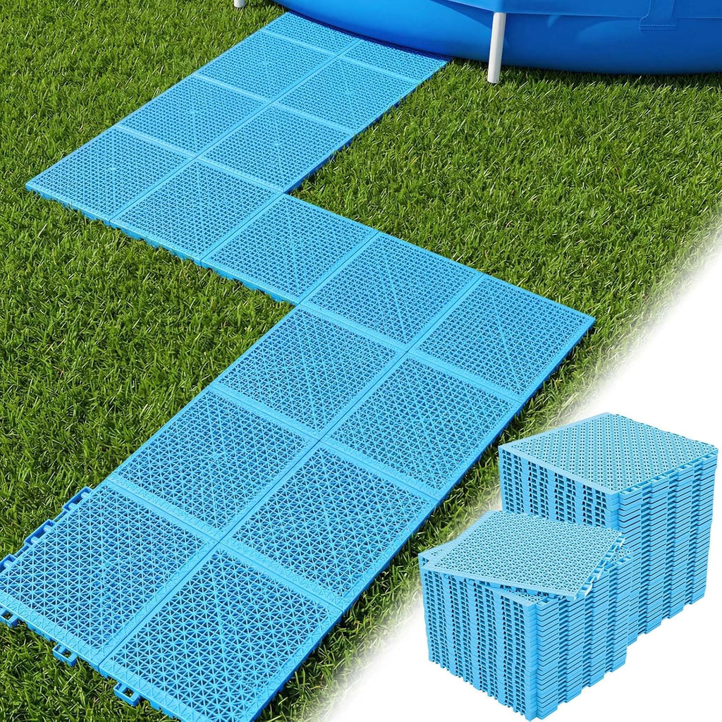 Interlocking Pool Floor Tiles 72 Pcs