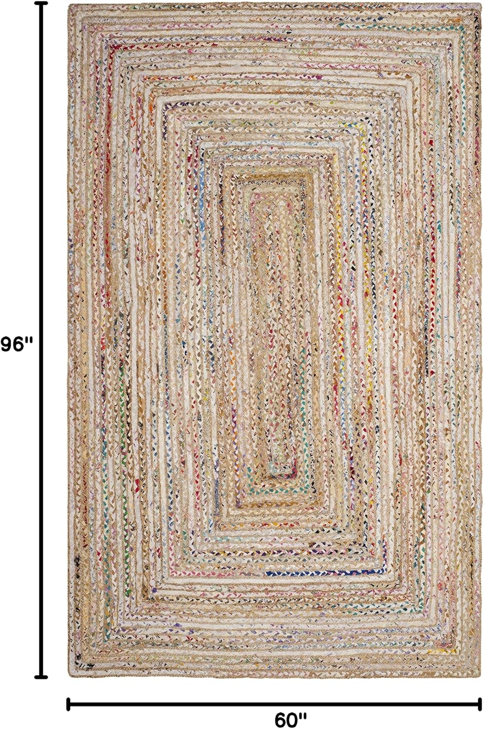 Cape Cod Jute Cotton Area Rug 5x8