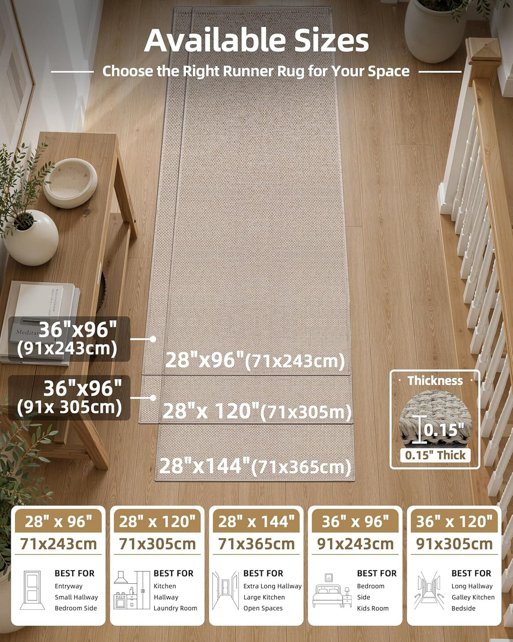 Color&Geometry Runner Rug 28"x144"