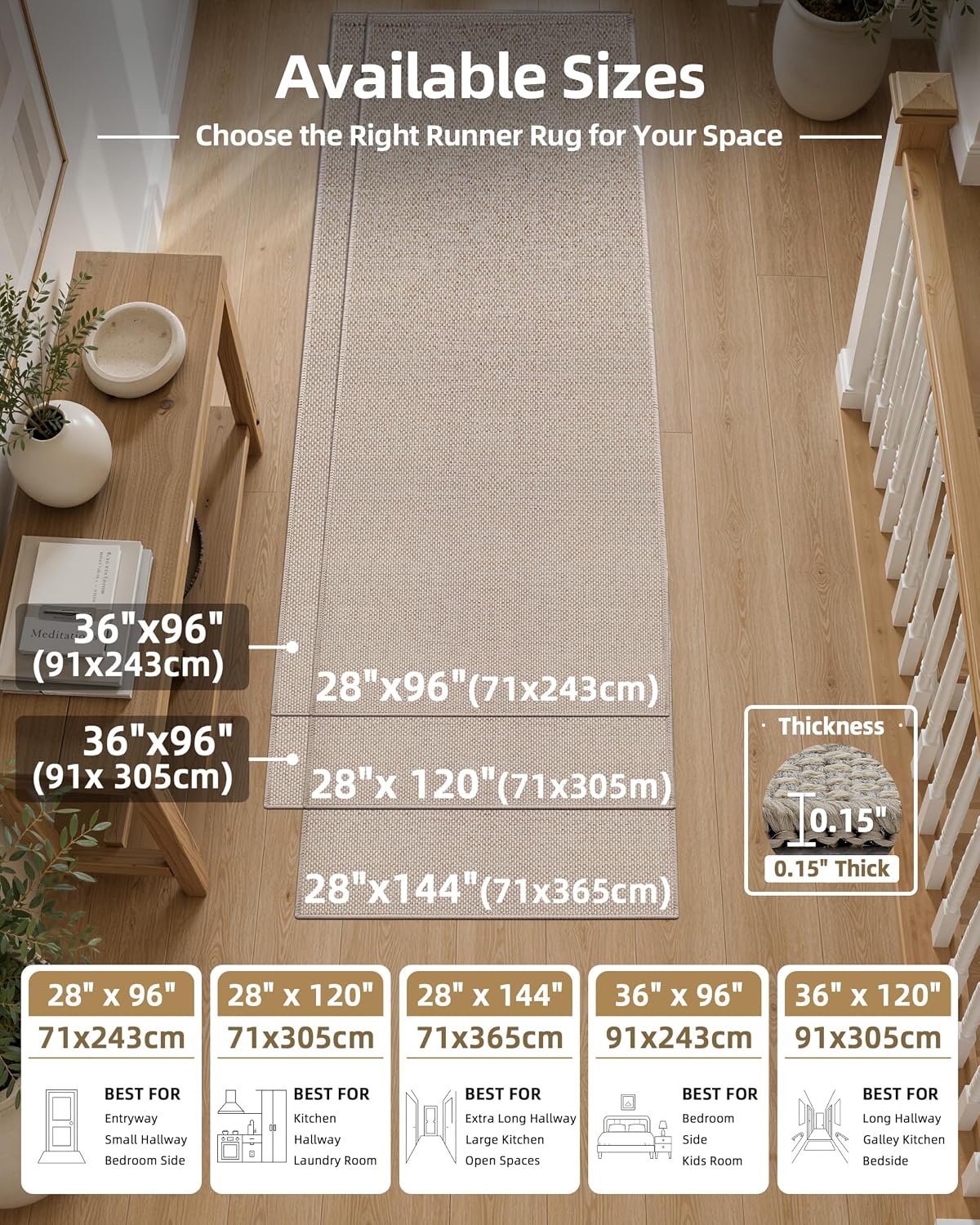 Color&Geometry Runner Rug 28"x144"