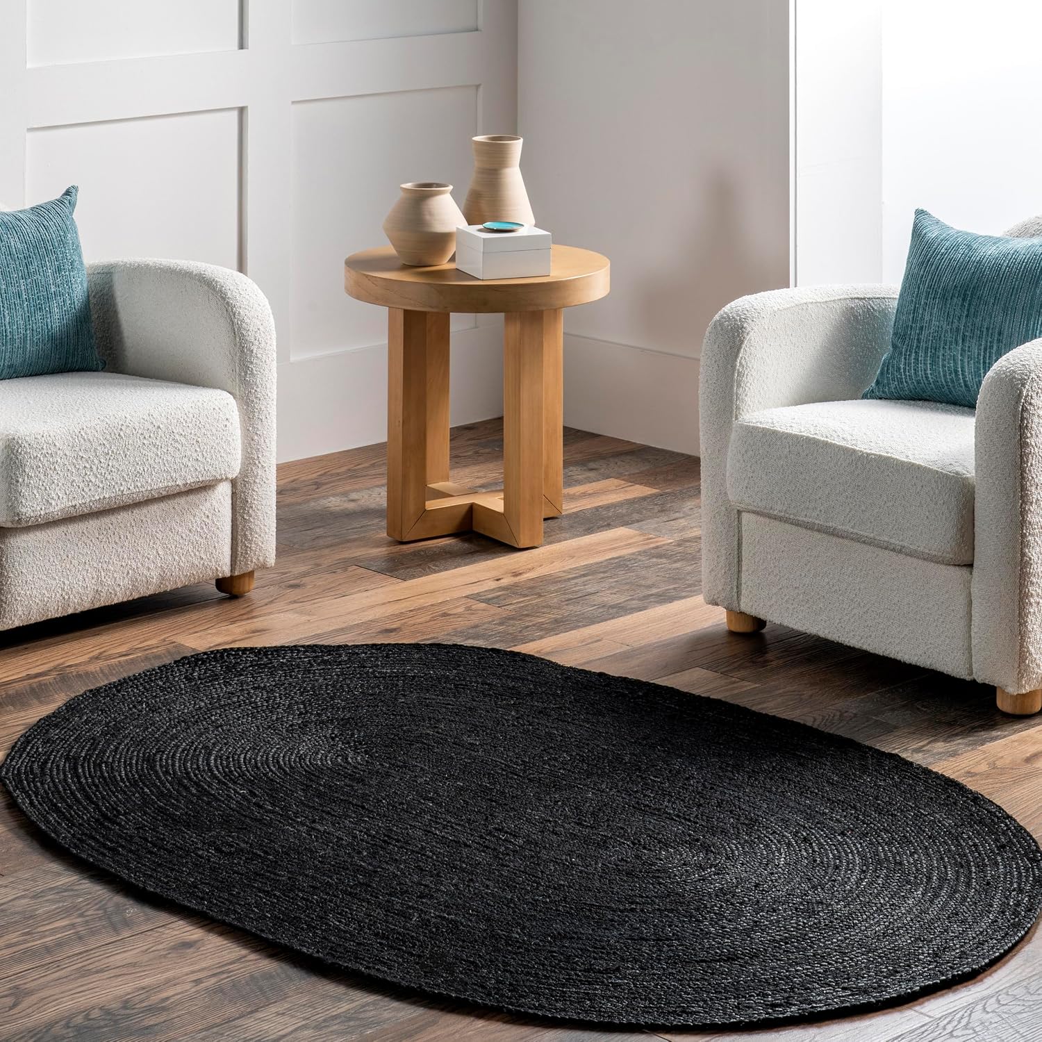 Oval Rigo Jute Rug 3x5