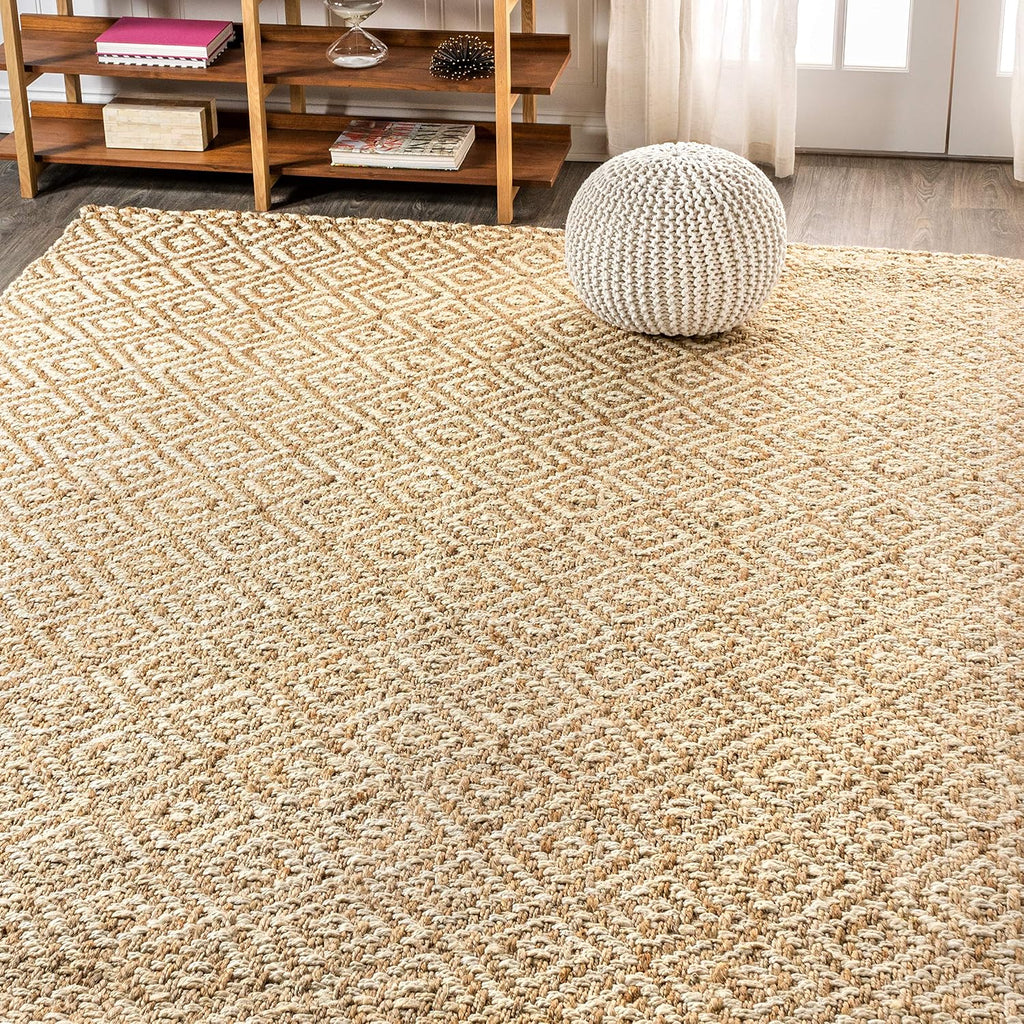 Hand Woven Jute Area Rug 3x5