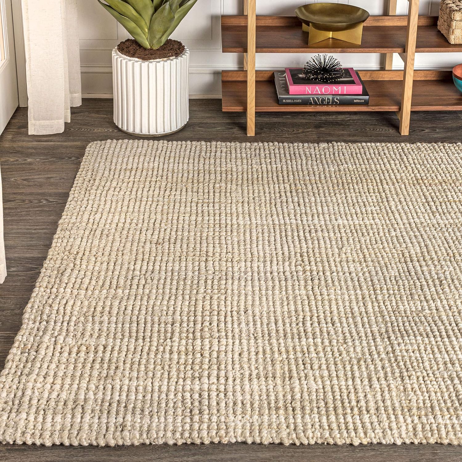 Hand Woven Jute Area Rug 3x5