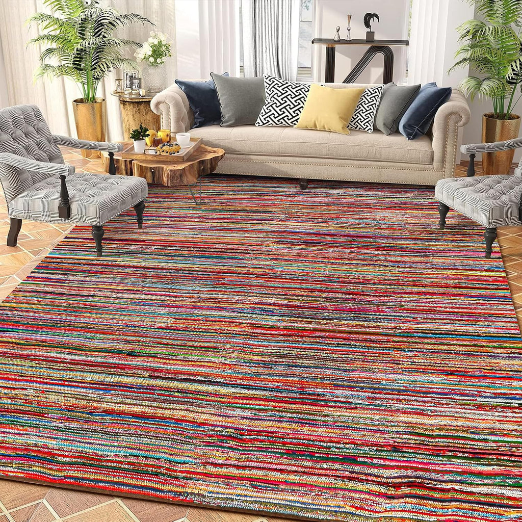 Chindi Woven Cotton Rag Area Rug 9x12